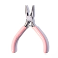 Mini pink needle-nose pliers for jewelry making and handmade DIY crafts - Needle Nose Pliers with Teeth