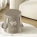 Foldable circular foot bath basin in ink grey with top cover and portable storage bag - Ink Grey (With Lid)