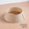 Collare per albero di Natale in vimini giallo chiaro, base 66 cm, supporto stile rattan - 50cmx66cmx23cm / Beige Grande