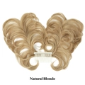 Postiche chignon blond naturel avec peigne ajustable pour une coiffure volumineuse - Blond Naturel