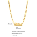 Golden Aries zodiac necklace in 316 stainless steel with 18K plating and 40cm chain - Aries / Gold