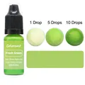 Fresh Green liquid dye for soy wax candles and soap making, 10ml concentrated bottle - 10ml / Bright Green