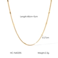 Dettaglio della collana in acciaio inossidabile placcato oro 18K con lunghezza 46cm più 5cm - Oro (HC-N40295)