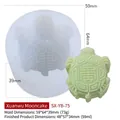 Molde de silicona con forma de tortuga para pasteles de luna y jabones con medidas - Estilo Tortuga Negra YB-75