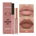 Matte liquid lipstick and lip liner set in #09 Nude shade with full coverage finish - 09