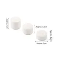 Three-piece set of white matte cylindrical ring display stands in varying heights - Cylindrical Ring Stands Set of 3 (White)