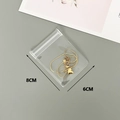 Frosted EVA jewelry zipper bag 8x6CM showing a gold heart necklace inside - Transparent EVA (6*8CM)