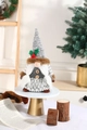 Charming grey Christmas gnome with knitted hat and holly berry detail for festive decor - Grey Small Female Style / 25x10cm