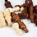 Premium large wooden magnetic chess pieces in brown and beige with felt base - 2.2 Inch Chess Pieces Accessory (Full Set/Dual Color)
