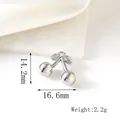 Ciondolo a forma di ciliegia in acciaio inossidabile lucido 14,2x16,6 mm 2,2 g - Grande / Color Acciaio