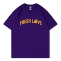 T-shirt Sturniolo Triplets Love Varsity en coton violet avec motif Fresh Love - Violet