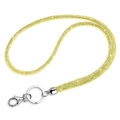 Cordino in cristallo giallo limone con strass e moschettone in argento lucido - 80cm Giallo Cristallo / Giallo Cristallo