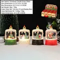 Luminous Christmas crystal candle lamp with snowman and warm LED light in bronze finish - Exquisite Christmas Crystal Candle Style (2480)
