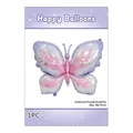 Iridescent purple butterfly foil balloon for birthday party decoration, 96X70cm size - 96X70cm / Iridescent Purple Butterfly