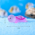 Miniature resin turtle figurine in purple and pink for glowing micro landscapes - Large / Purple