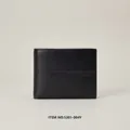 Portafoglio da uomo in pelle nera classica con logo Mandu e finitura a grana fine - Serie 5301 / 004 Nero