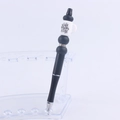 DIY beaded pen with white coffee cup topper and Wife Mom Boss text on black plastic - 10#Wife Mom Boss