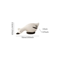 Minimalist white ceramic swan figurine home decor with detailed size measurements - Swan (HP624)
