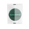 Houppette à maquillage ronde vert foncé avec sangle en soie dans un emballage plastique individuel - Rond / 1 Pièce / Tarte à l'ananas (Sachet scellé)