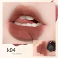 Matte velvet milk coffee lip mud liquid lipstick shade K04 with arm swatch visual - 6.5g / New K04 Milk Coffee