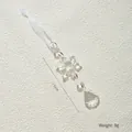 Clear acrylic crystal snowflake ornament with ribbon for Christmas tree decor, 13cm size - Snowflake Maple Leaf