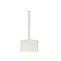 Single white one-piece silicone turner spatula with ergonomic handle and hanging hole - Wide Turner (Creamy White)