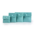 Bolsas de terciopelo azul tiffany para joyas en cuatro tamaños con cierre de presión - Verde Turquesa