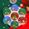 Set of Christmas cartoon pocket mirrors featuring Santa, snowman, and reindeer motifs - Christmas Pocket Mirror 1pc