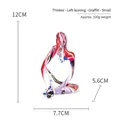 Modern abstract thinker sculpture with colorful graffiti finish, dimensions 12x7.7cm - Small Graffiti Left Thinker