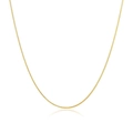 Minimalist golden 1mm snake bone chain necklace in stainless steel with polished finish - 1MM Gold: 50cm