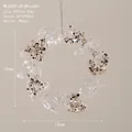 Sparkling transparent acrylic Christmas wreath ornament with gold and silver sequins - Flower Garland