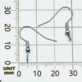 S925 sterling silver earring hook with spring and bead, 20mm height diy jewelry part - White K Large Cross Ear Hook 21x21mm