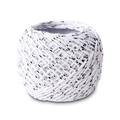 3-strand cotton rope with silver metallic glitter thread for DIY crafts, 18m roll - Silver