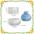 Round conch shell silicone mold for DIY resin storage jars and candle holders - Round Conch Storage Box / Clear White