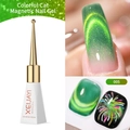 XEIJAYI magnetic cat eye nail gel polish in deep emerald green shade number 005 - Dual Light Firework Cat Eye 05