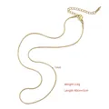 Golden 1mm snake chain necklace in stainless steel with 40cm length and lobster clasp - LT006 Round Snake Chain
