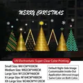 Sizing guide for Santa Christmas window stickers in multiple dimensions for festive decor - SDUV055 (Green Trees Set) / XXL (246x120cm)