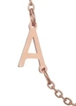 Rose gold stainless steel alphabet A pendant with a fine cable chain for women - Letter A / Rose Gold