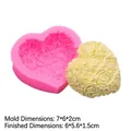 Molde de silicona corazón de rosas para decoración de tartas y manualidades DIY - 1# Corazón de Rosa - Rosa / Grupo de Rosas Grande