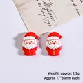 DIY Santa Claus resin charms for holiday decor, 17x26mm red ornaments weighing 2.3g each - Santa Claus Style 2