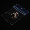 Clear PVC jewelry zip lock bag with hang hole showing high transparency for storage - 8*12cm