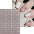 3D minimalistische weiße Stern Nagelaufkleber mit Anwendungsbeispiel Modell SO-167 - SO-167 Weiß