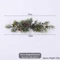 Artificial Christmas swag with pine cones and white berries for wall decor, length 73cm - Horn Shaped Swag (A46-20271)