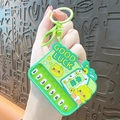 Mini green electronic piano keychain featuring cartoon duck design and Good Luck text - Mini Piano / Green Lucky Duck