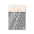 Pegatinas de uñas en relieve blancas con motivos florales y hojas de Tomoni TO-1553 - Patrón B Blanco (to1553)