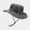 Dettaglio della rete traspirante e del laccetto regolabile sul cappello grigio - Taglia unica / grigio scuro