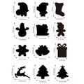 Spécifications de taille pour 12 formes de papier à gratter de Noël DIY comme le Père Noël - Style 14