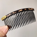 Peine para el cabello de leopardo con adorno metálico dorado Baby bear para mujer - Leopardo Café