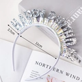 White Happy Birthday headband with silver glitter letters and iridescent fringe detail - Silver Sequin Tassel Birthday Headband