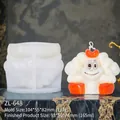 Silicone mold kit for warrior clown candles with orange hair finished sample and mold - Warrior Clown D ZL-648